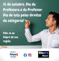 15 DE OUTUBRO, DIA DA PROFESSORA E DO PROFESSOR